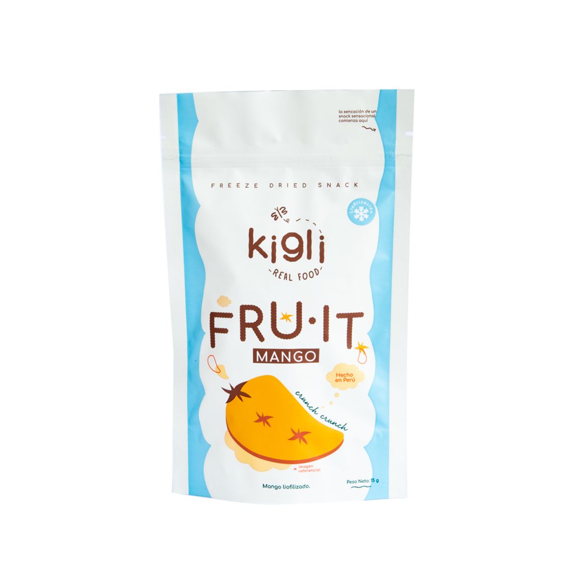 KIGLIREALFOOD - Mango Liofilizado Kigli Fruit Doypack 15 g