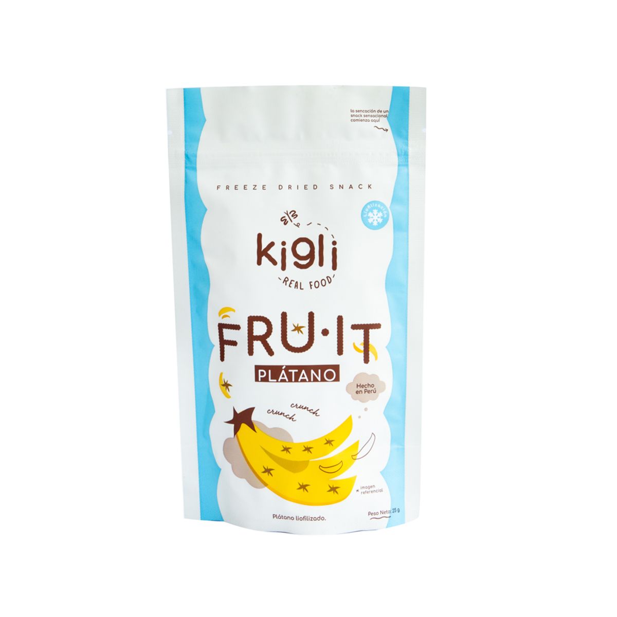 KIGLIREALFOOD - Plátano Liofilizado Kigli Fruit Doypack 25 g