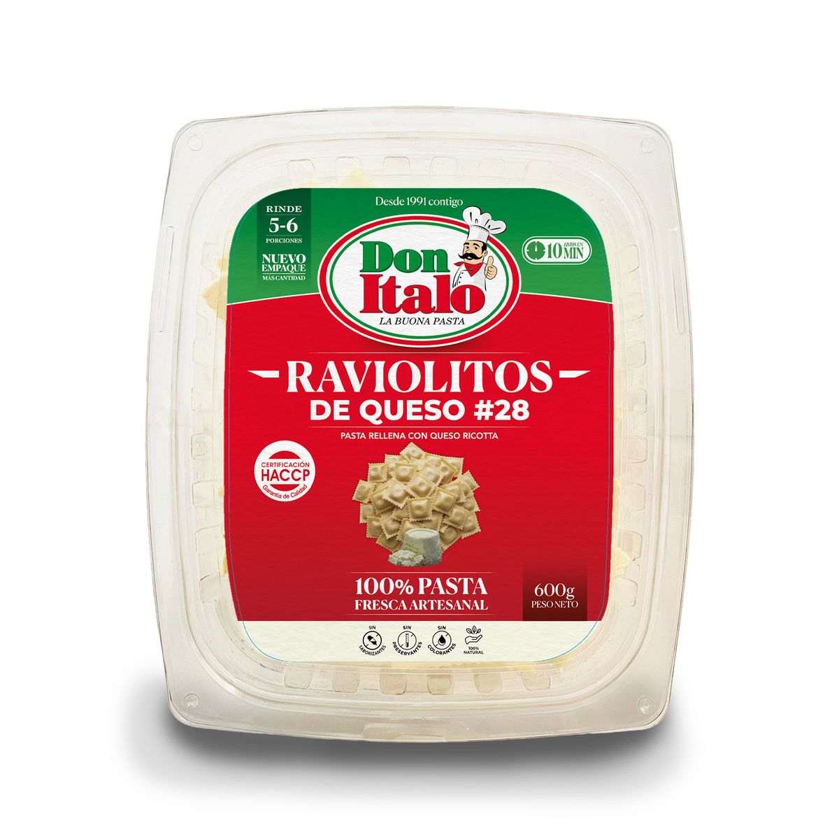 DON ITALO - Raviolitos de Queso Don Ítalo Envase 600 g