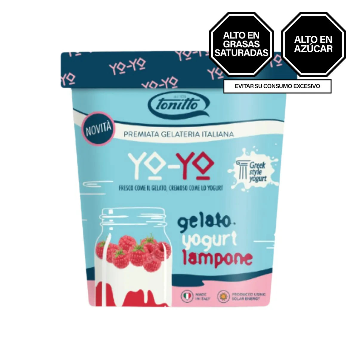 TONITTO - Helado Yo Yo Tonitto Yogurt de Frambuesa Pote 500 mL