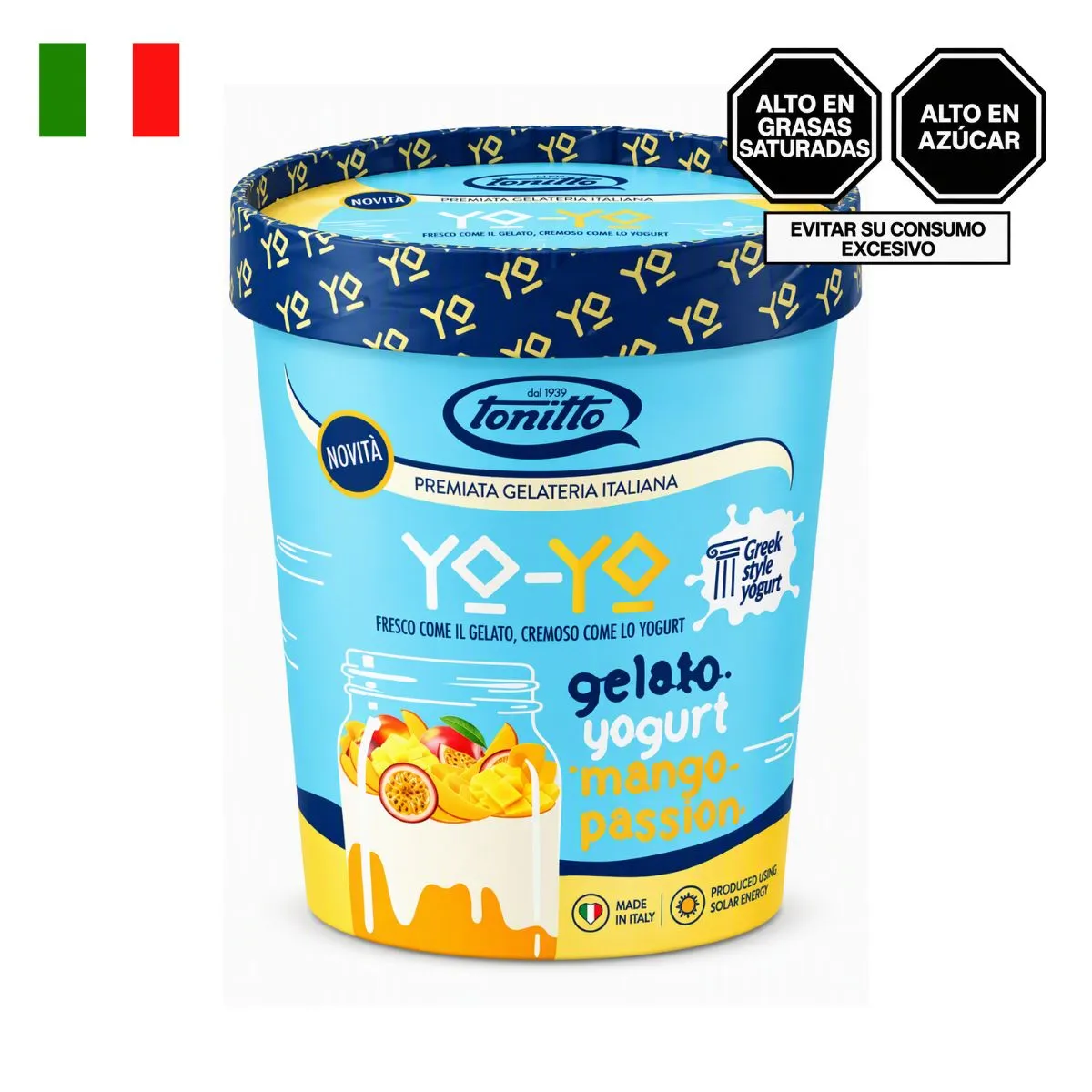 TONITTO - Helado Yo Yo Tonitto Yogurt de Mango Pote 500 mL