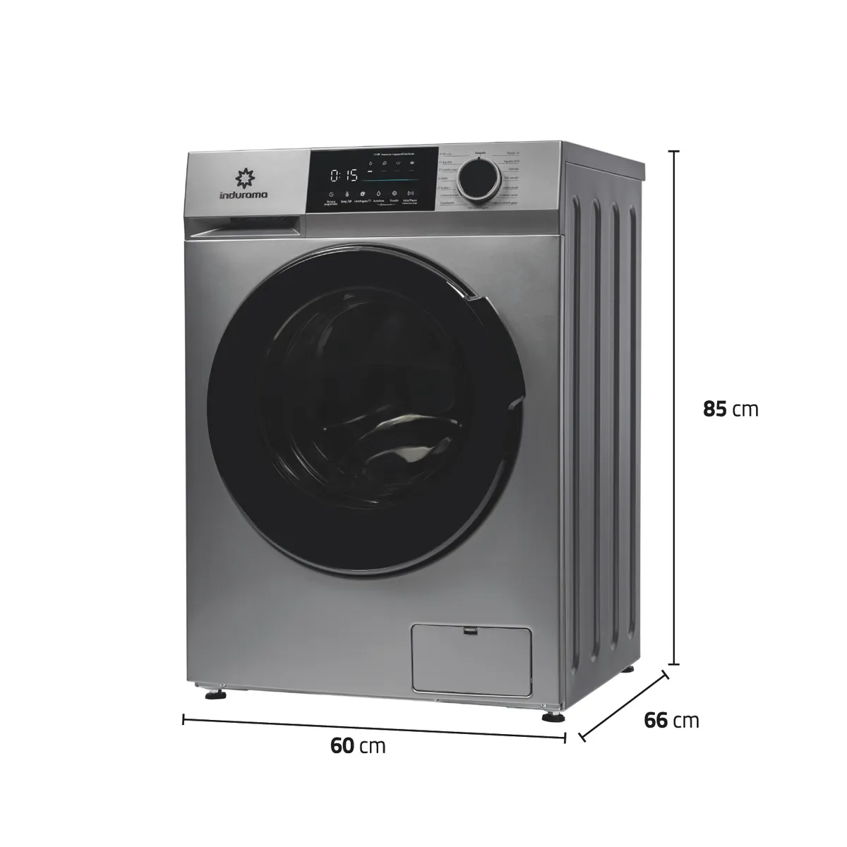 INDURAMA - Lavaseca 15 Kg Lavado/8Kg Secado Carga Frontal Motor Inverter LRI-315C Croma