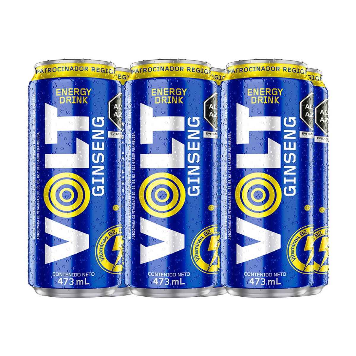 VOLT - Bebida Energizante Volt Ginseng Sixpack Lata 473 mL