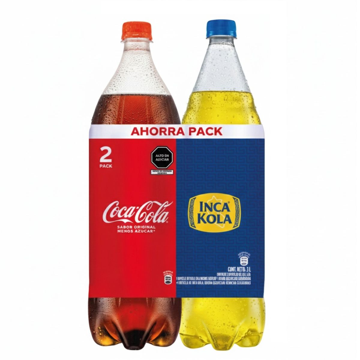 COCA COLA - Gaseosa Coca Cola + Inca Kola Pack 2 Botellas 1.5 L
