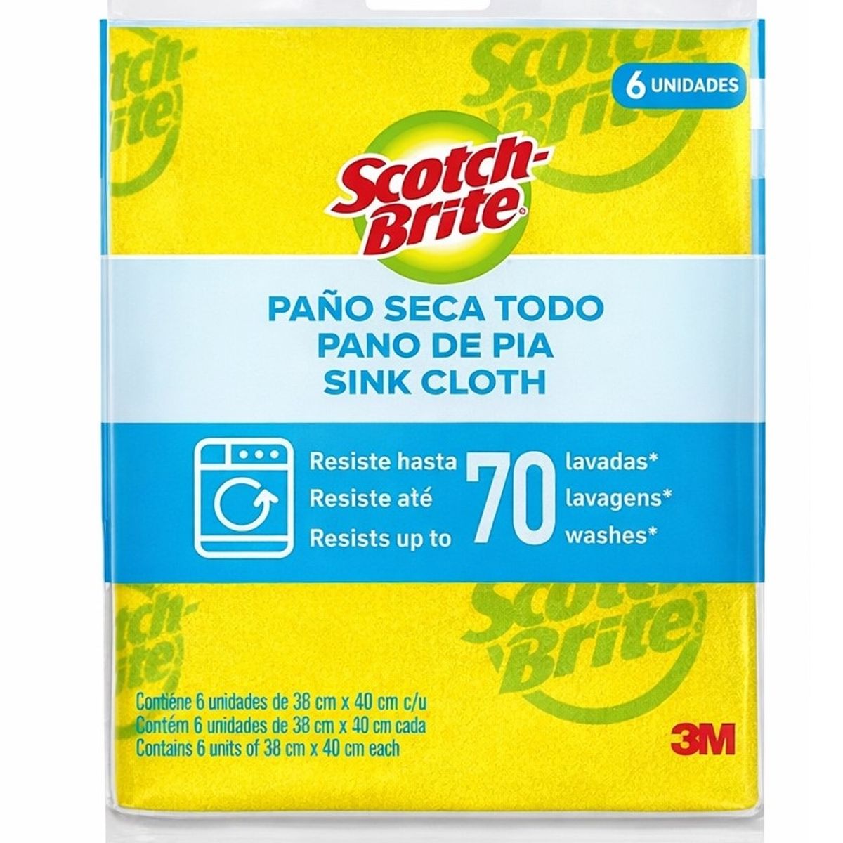 SCOTCH-BRITE - Paño Secatodo Scotch-Brite Pack 6 Und