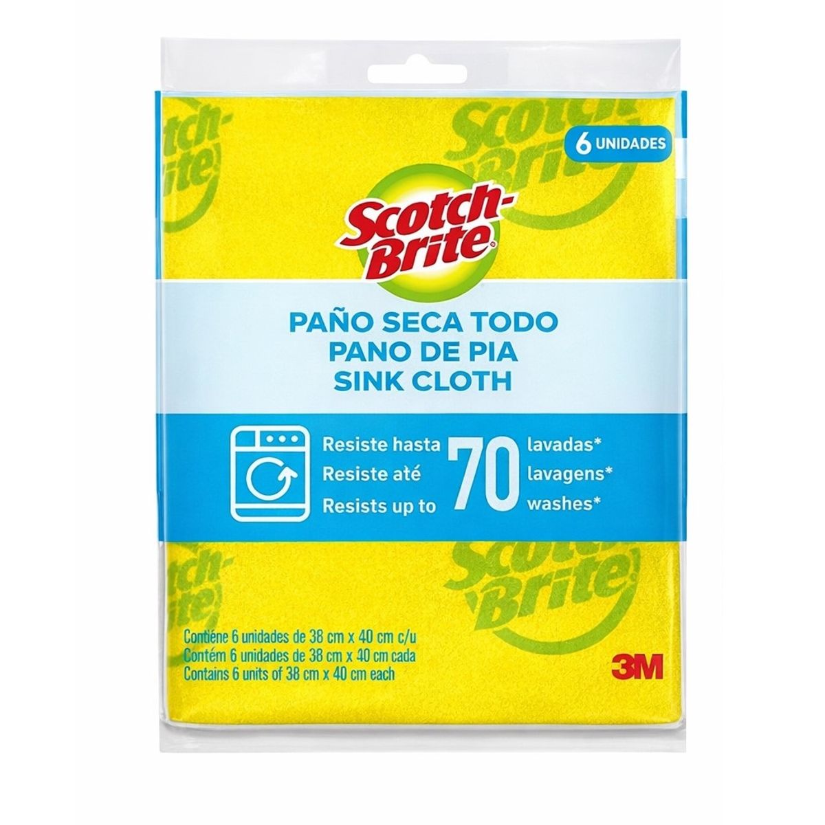 SCOTCH-BRITE - Paño Secatodo Scotch-Brite Pack 6 Und