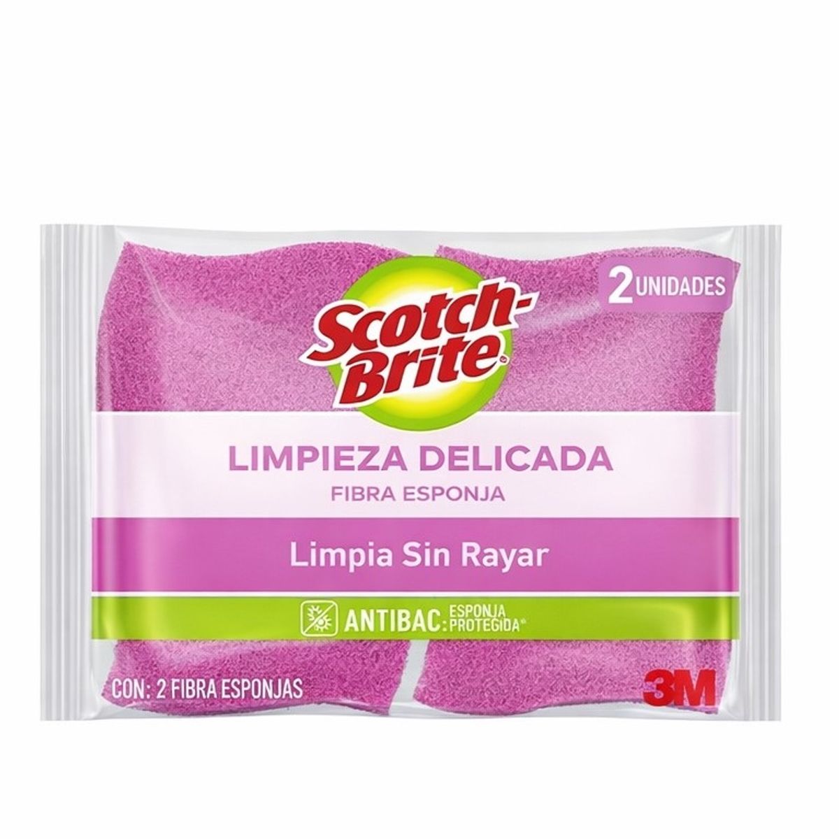 SCOTCH BRITE - Esponja Cero Rayas Rosa Scotch-Brite Pack 2 Und
