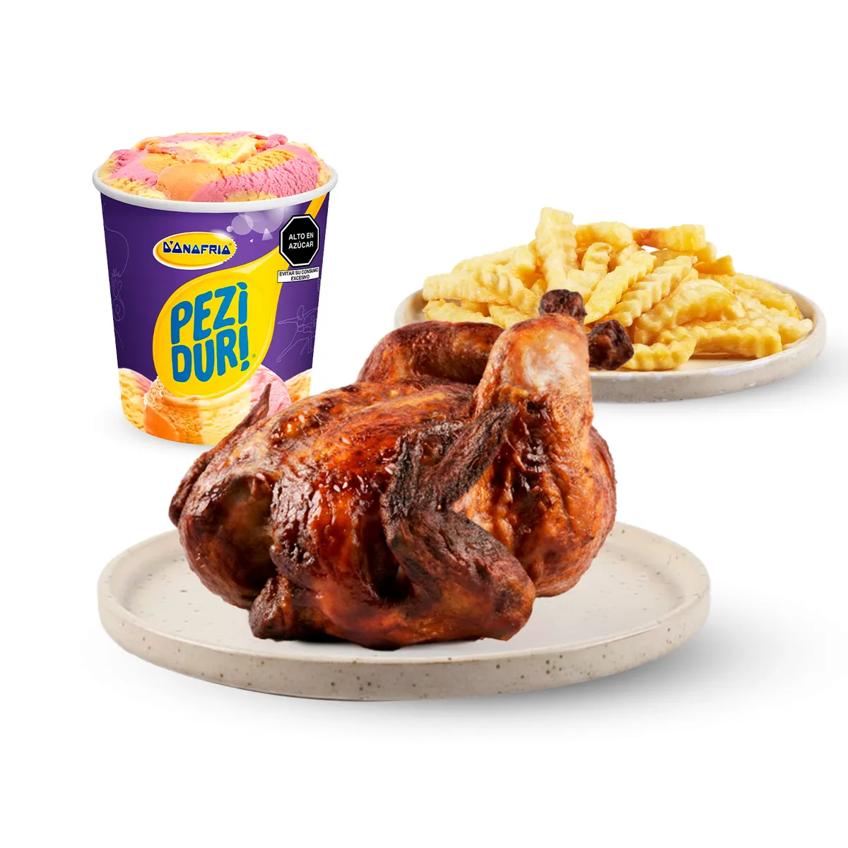 TOTTUS - Pollo Rostizado Tottus + Papas + Peziduri Tricolor 900 Ml