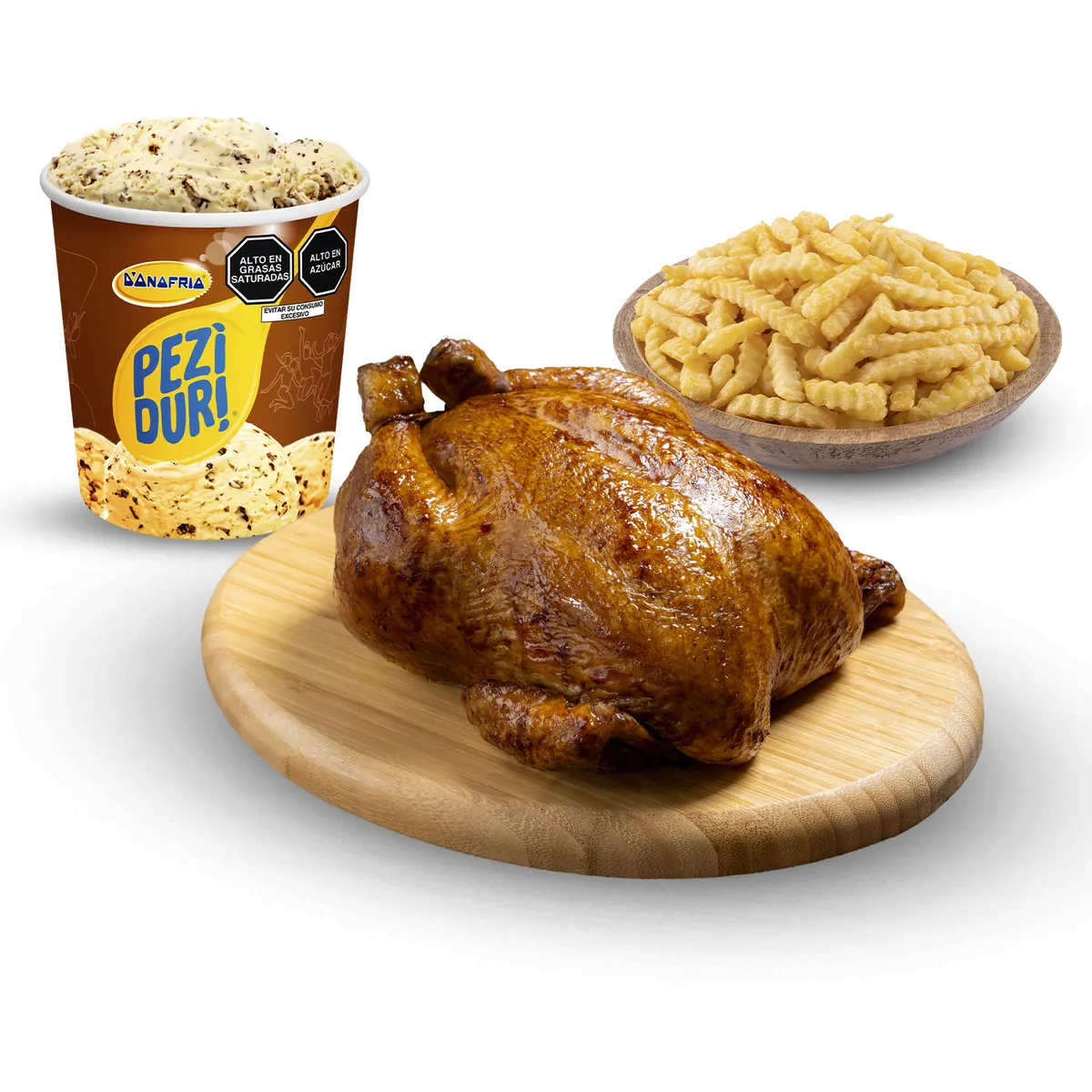 TOTTUS - Pollo Rostizado + Porción De Papas + Peziduri Chocochips 900 Ml