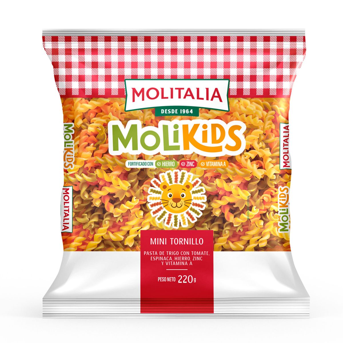 MOLITALIA - Pasta Molikids Tornillo Molitalia Caja 20 Und