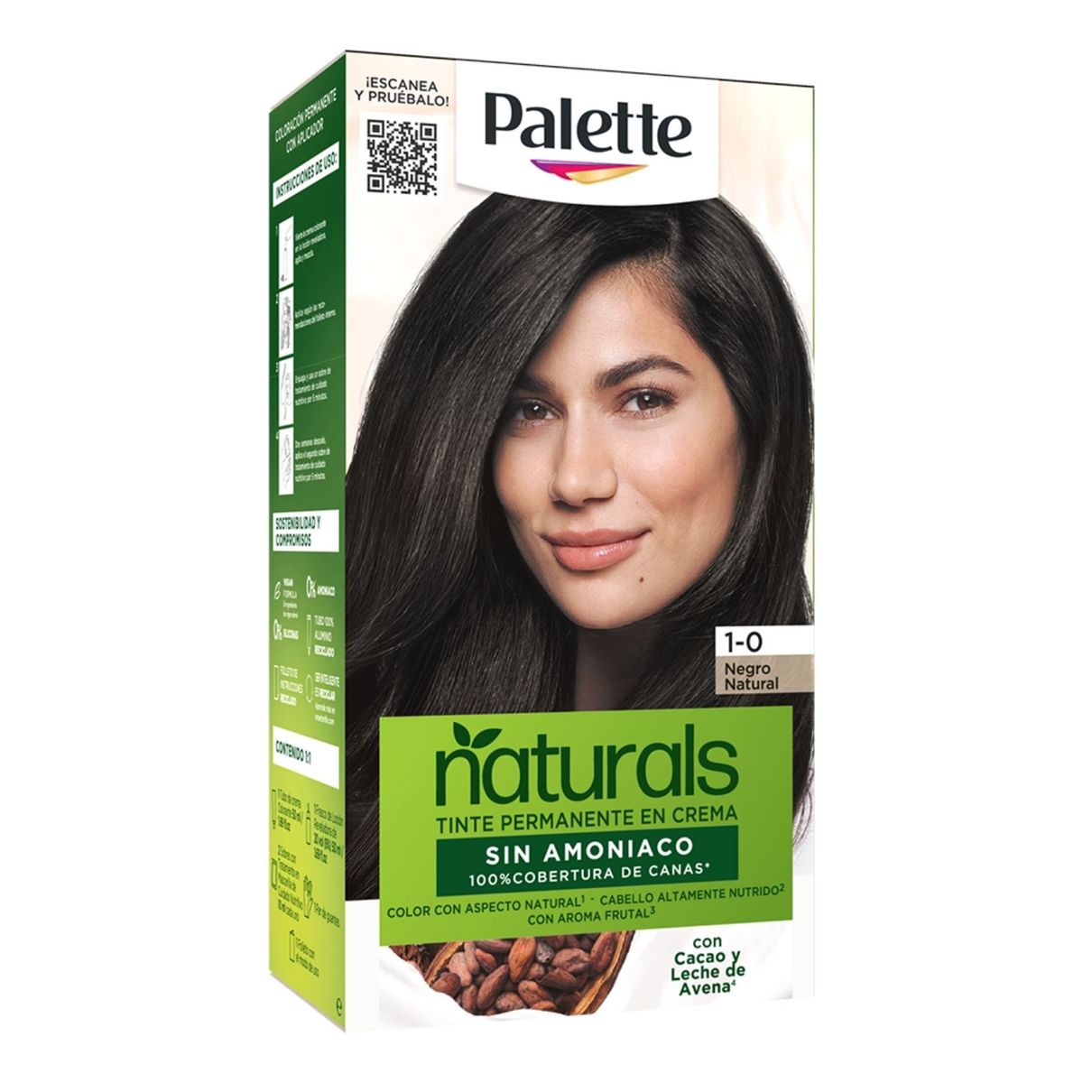  - Tinte Palette Naturals Sin Amoniaco 1-0 Negro Natural