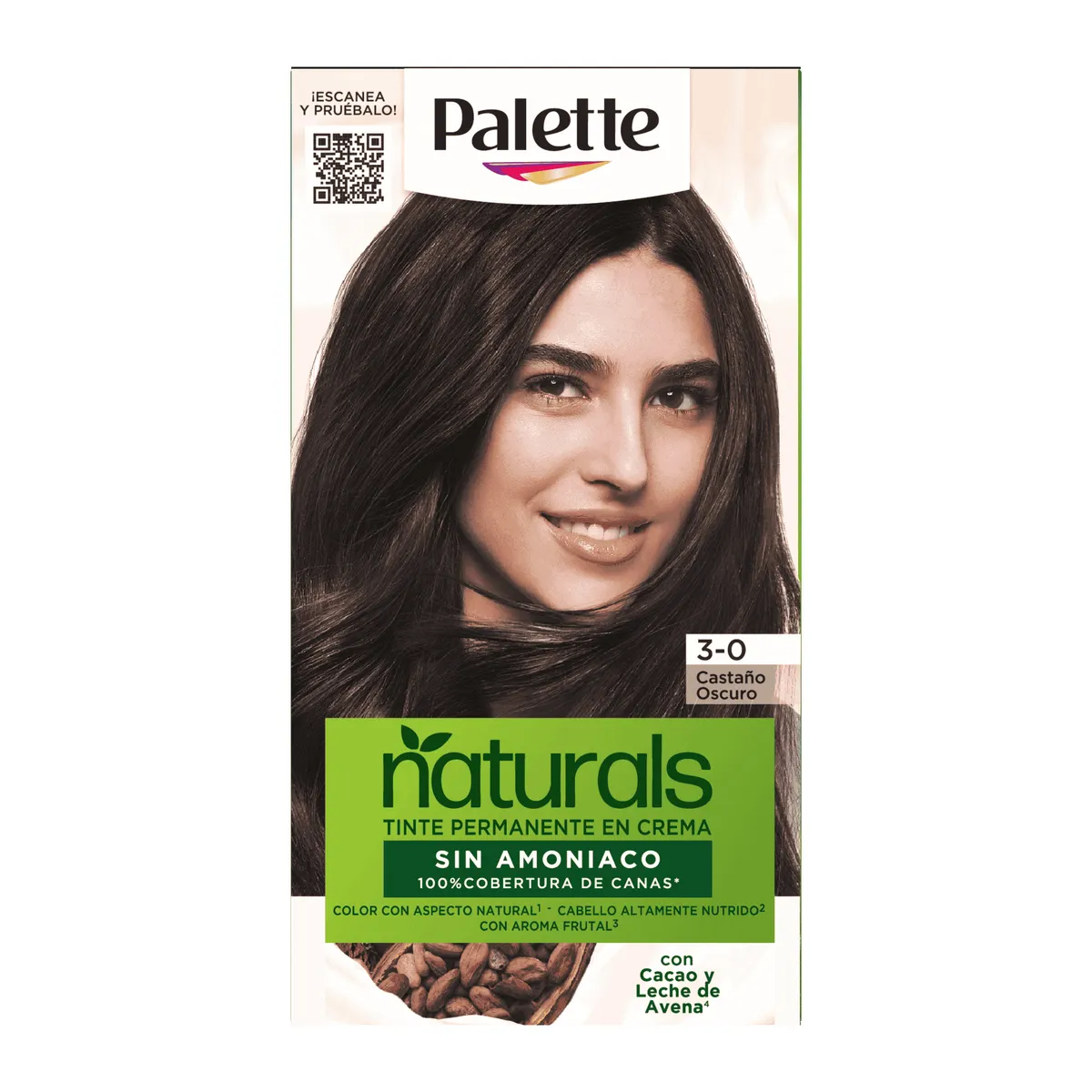 PALETTE NATURALS - Tinte Palette Naturals Sin Amoniaco 3-0 Castaño Oscuro