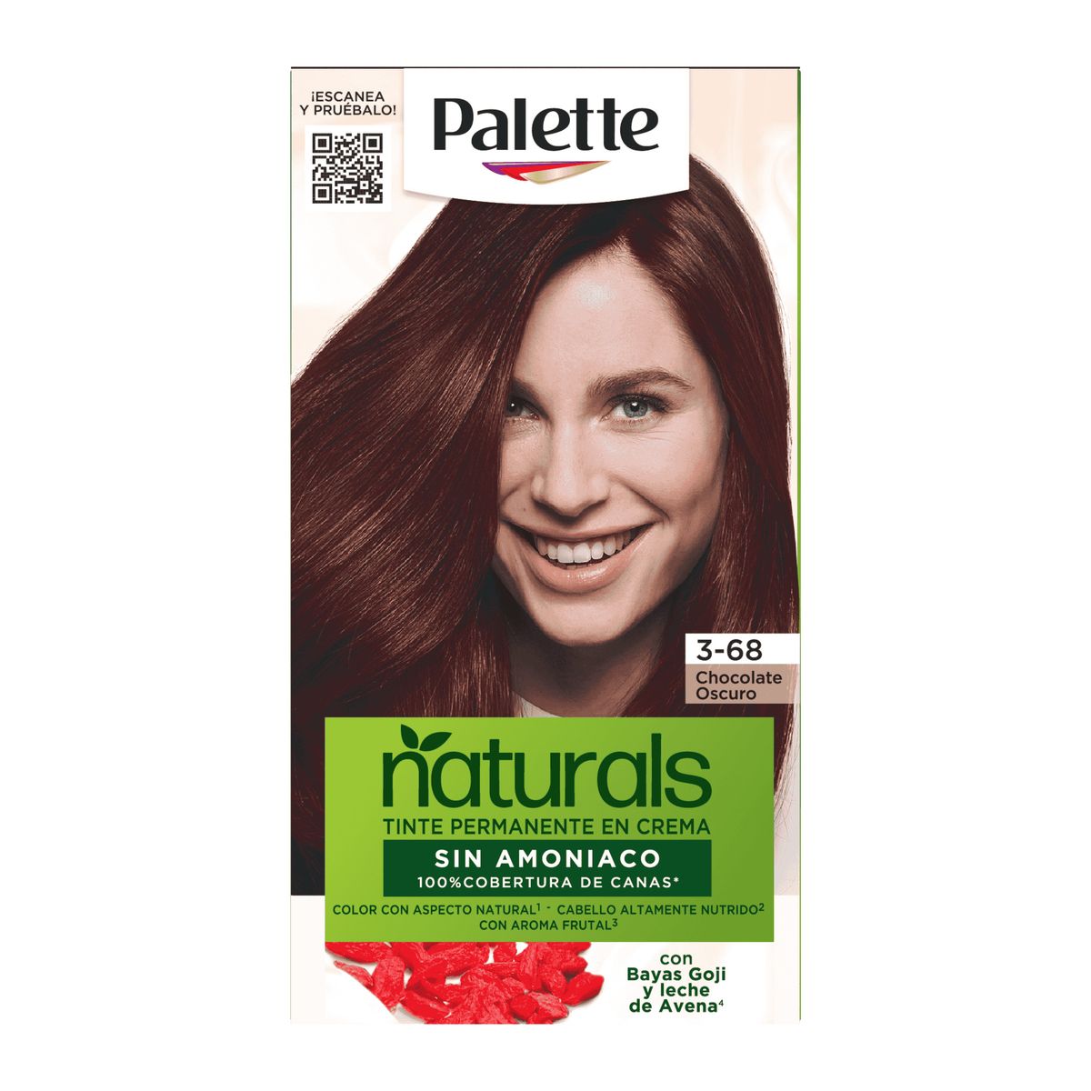 PALETTE NATURALS - Tinte Palette Naturals Sin Amoniaco 3-68 Chocolate Oscuro
