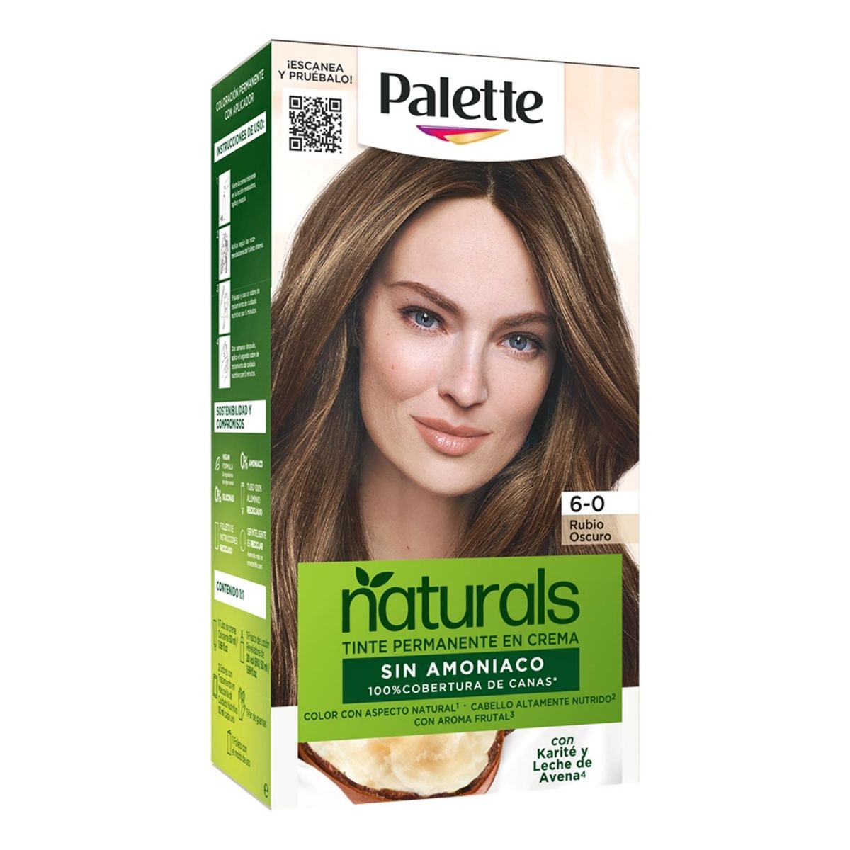 PALETTE - Tinte Palette Naturals Sin Amoniaco 6-0 Rubio Oscuro