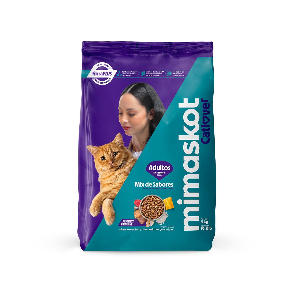 MIMASKOT - Alimento para Gato Mimaskot Mix de Sabores Bolsa 9 Kg