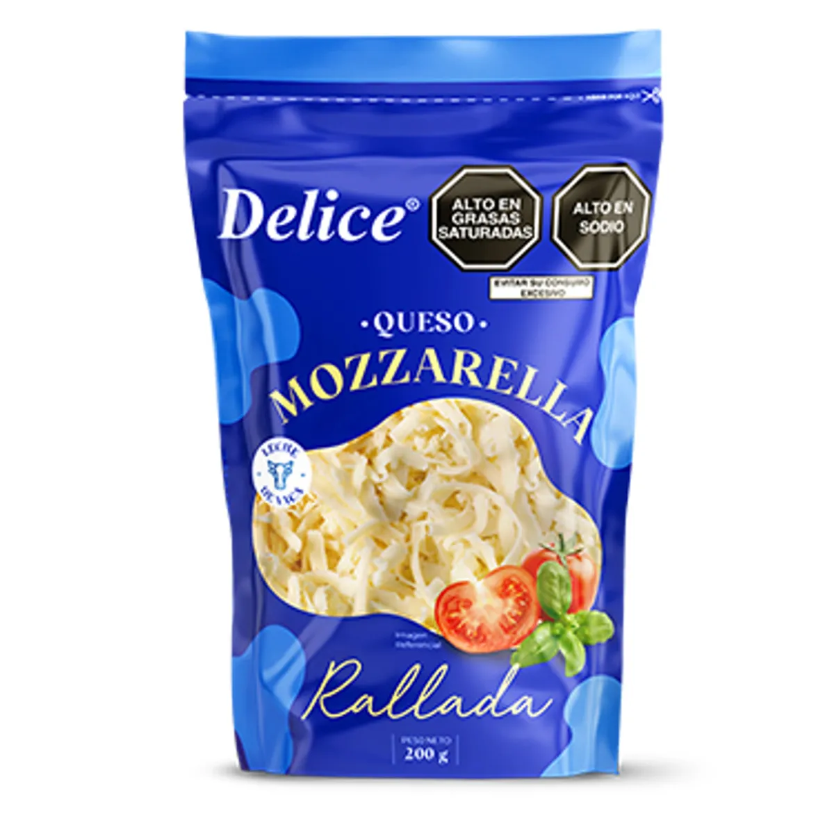 DELICE - Queso Mozzarella Rallado Delice Doypack 200 g