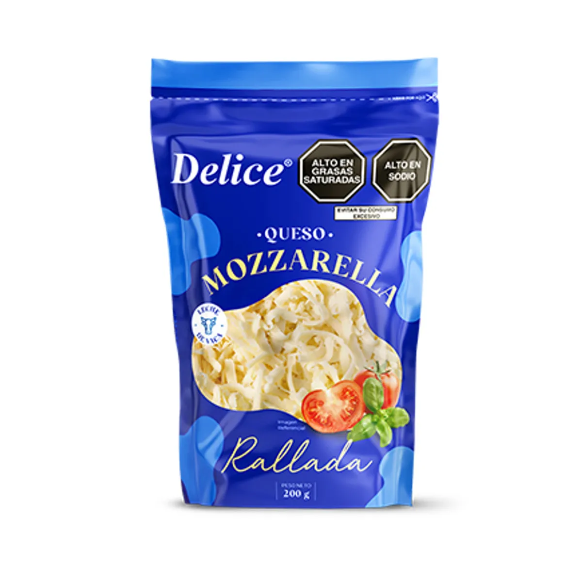 DELICE - Queso Mozzarella Rallado Delice Doypack 200 g