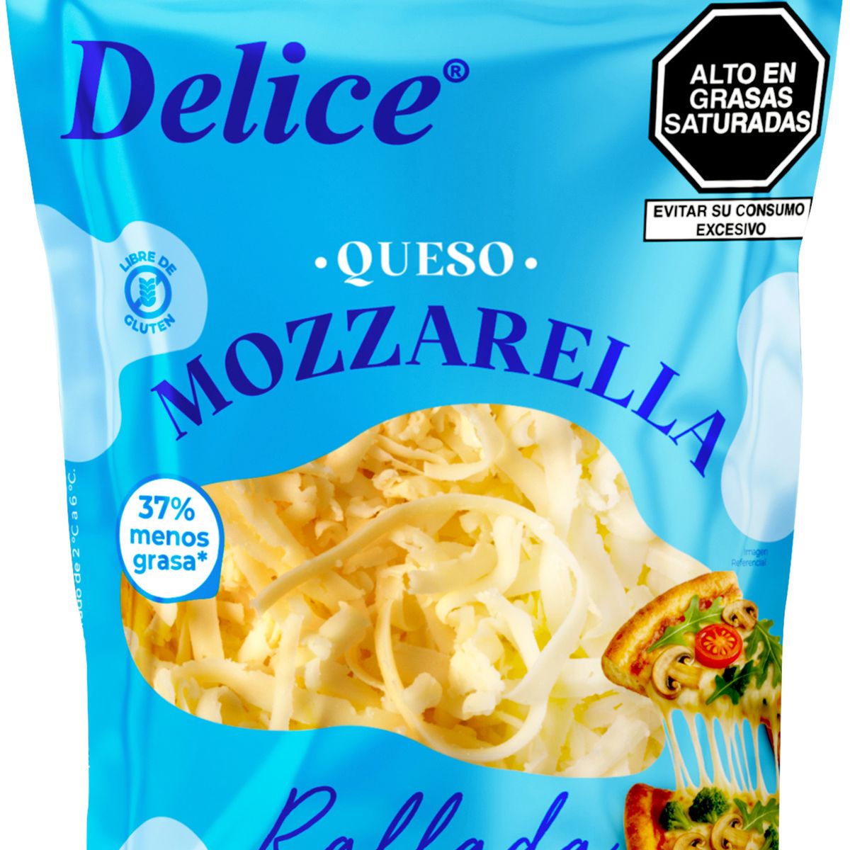 DELICE - Queso Mozzarella Rallado Light Delice Doypack 200 g