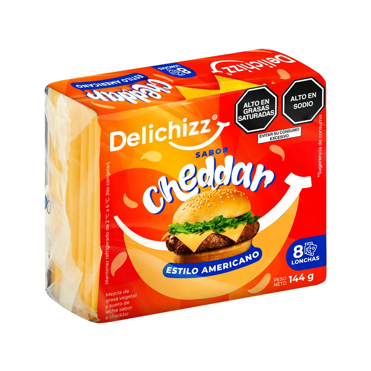 DELICHIZZ - Queso Tipo Cheddar Delichizz Empaque 144 g