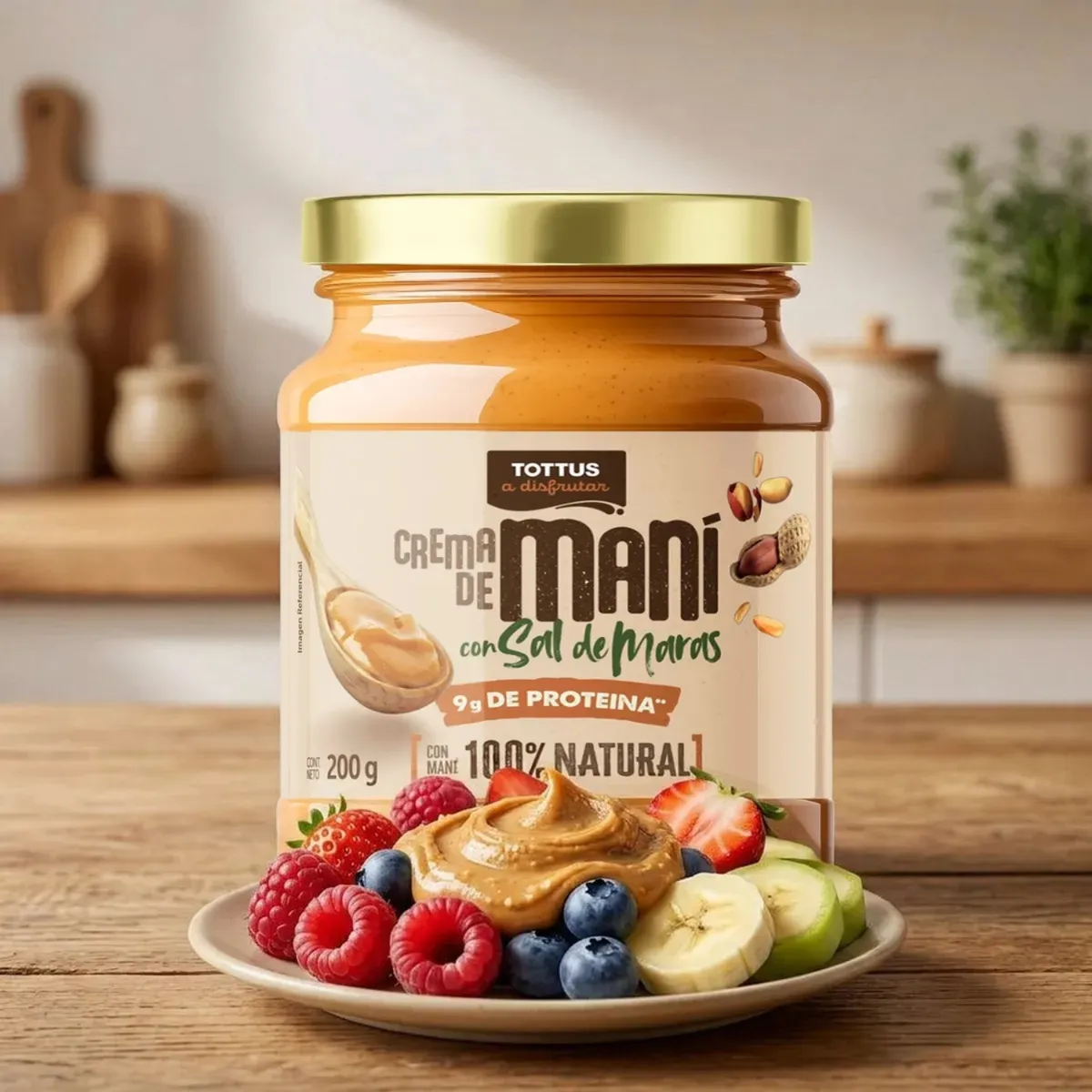 TOTTUS - Crema de Maní Tottus Pote 200 g