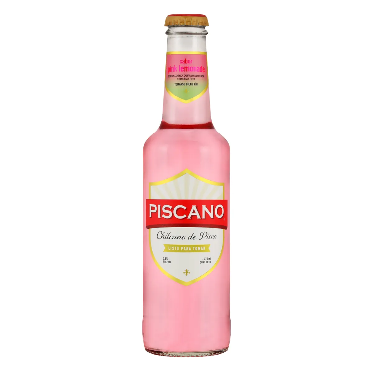 PISCANO - Bebida Piscano Pink Lemonade Botella 275 mL