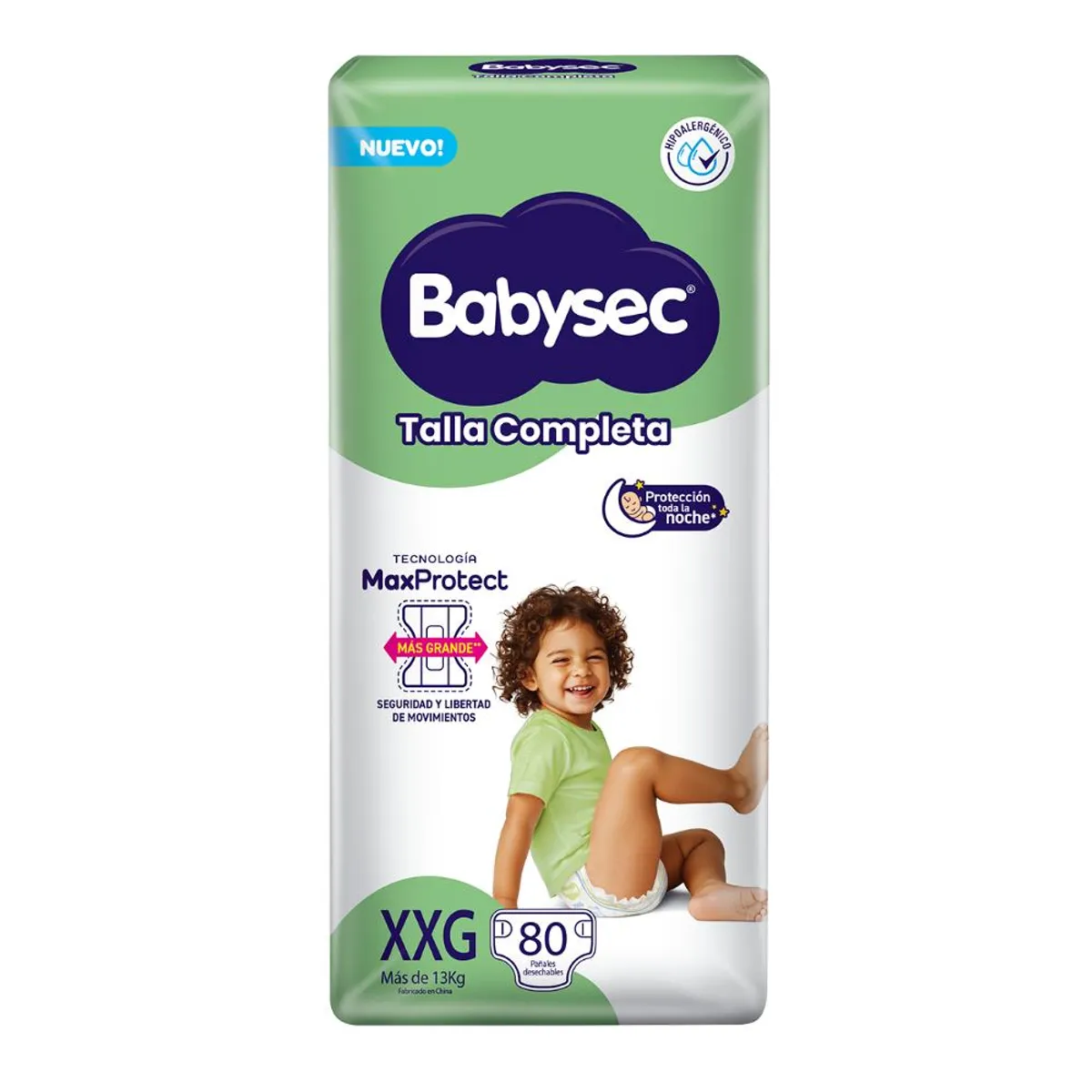BABYSEC - Pañal Babysec Talla Completa XXG Empaque 80 Und