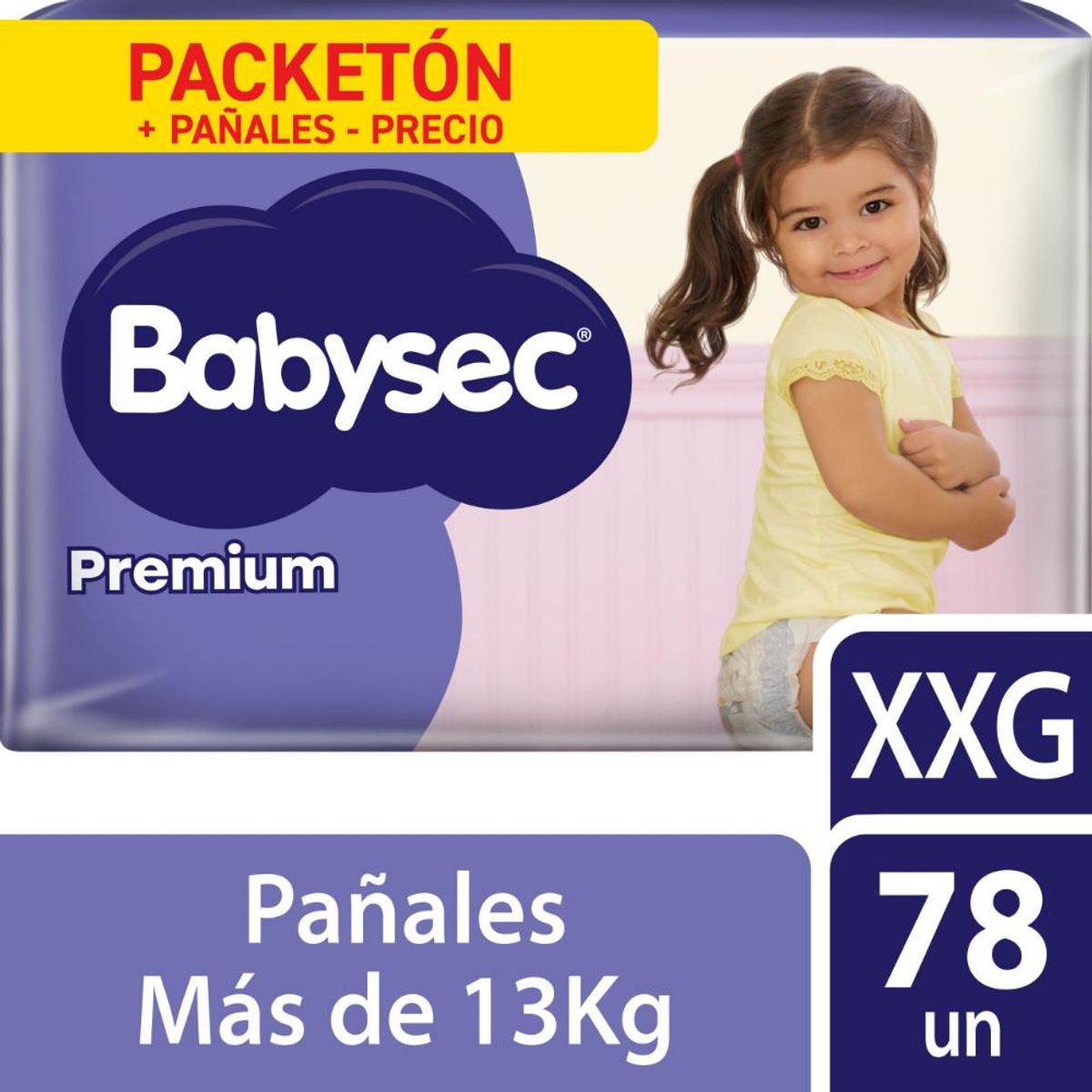 BABYSEC - Pañal Babysec Premium Talla XXG Empaque 78 Und