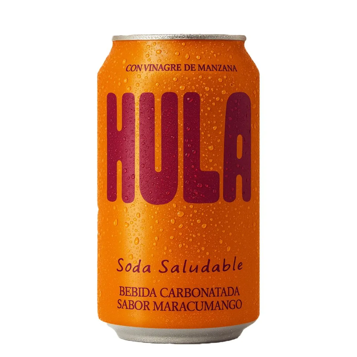 HULA - Bebida Carbonatada Sabor Maracuyá Lata 355 mL