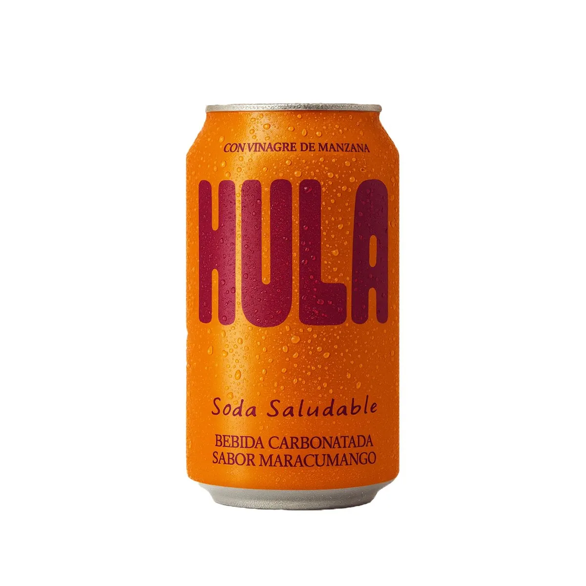 HULA - Bebida Carbonatada Sabor Maracuyá Lata 355 mL