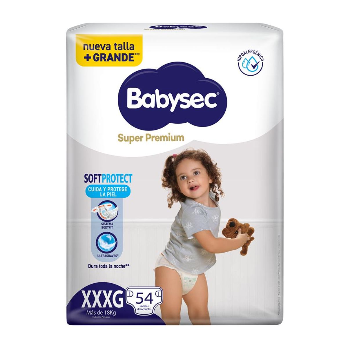 BABYSEC - Pañal Babysec Super Premium XXXG Empaque 54 Und
