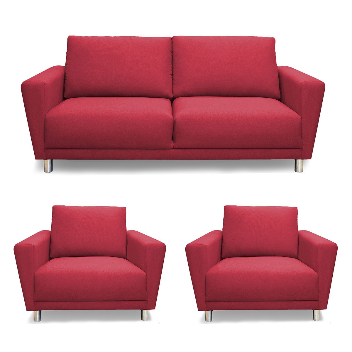 CASABELLA - JUEGO DE SALA 311 CORDOBA ROJO