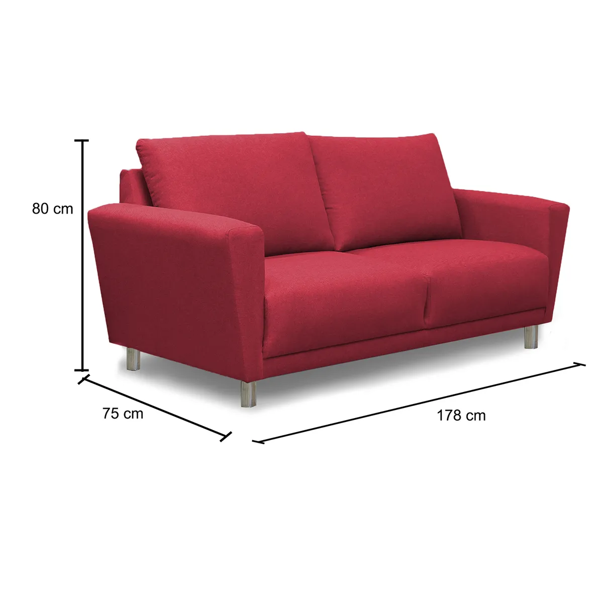 CASABELLA - JUEGO DE SALA 311 CORDOBA ROJO