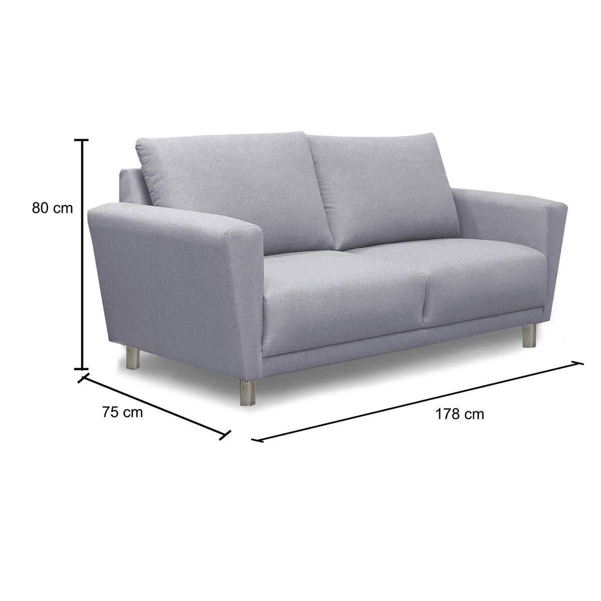 CASABELLA - SOFA 3CPS CORDOBA GRIS