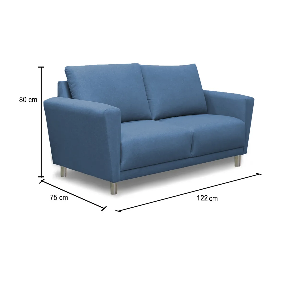 CASABELLA - SOFA 2CPS CORDOBA ACERO