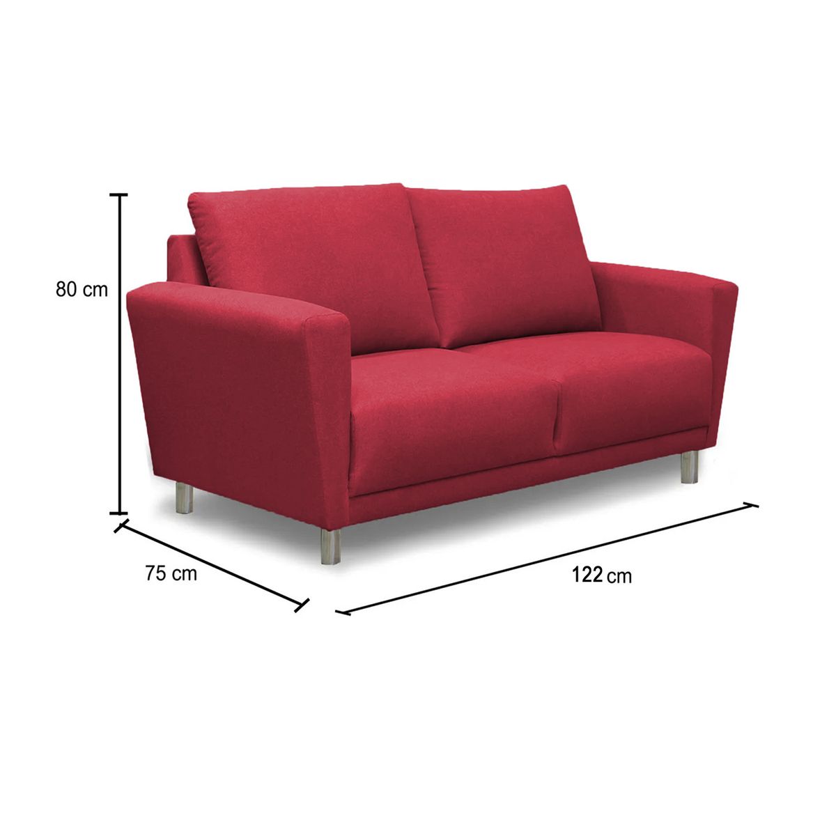 CASABELLA - SOFA 2CPS CORDOBA ROJO