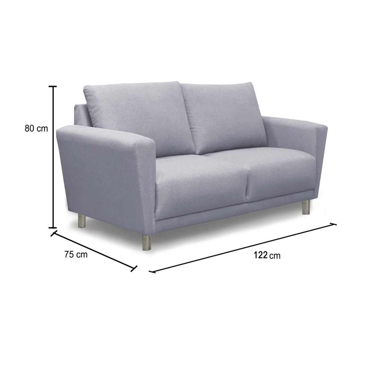 CASABELLA - SOFA 2CPS CORDOBA GRIS