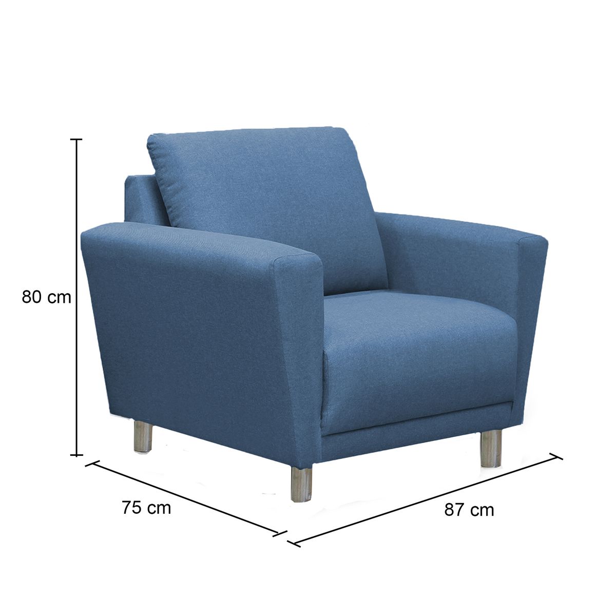 CASABELLA - SILLON 1CP CORDOBA ACERO