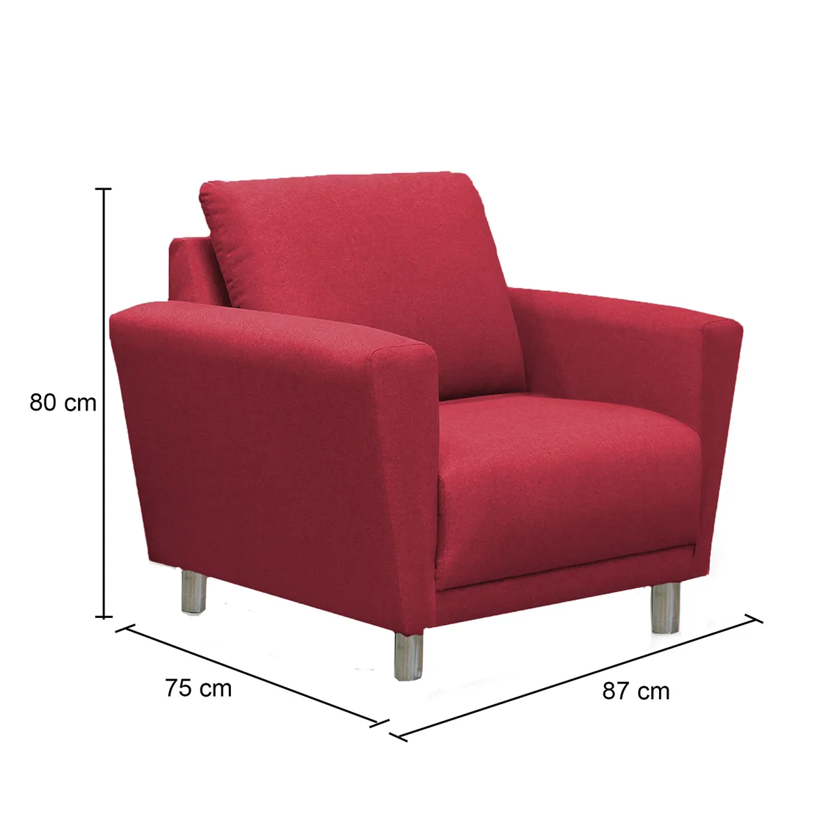 CASABELLA - SILLON 1CP CORDOBA ROJO