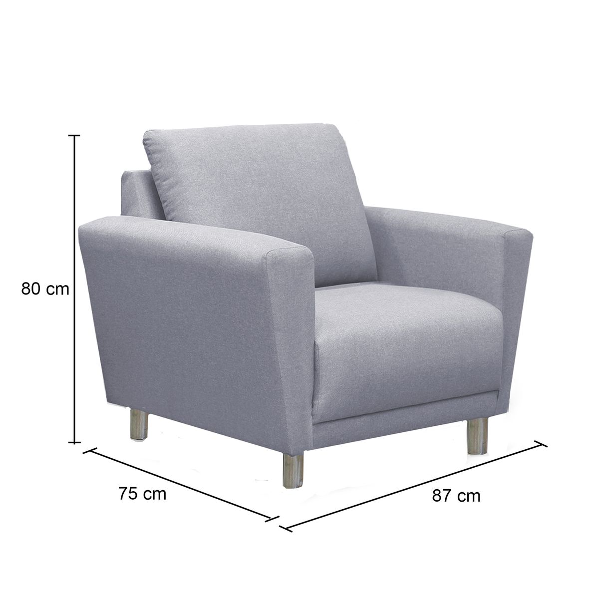 CASABELLA - SILLON 1CP CORDOBA GRIS