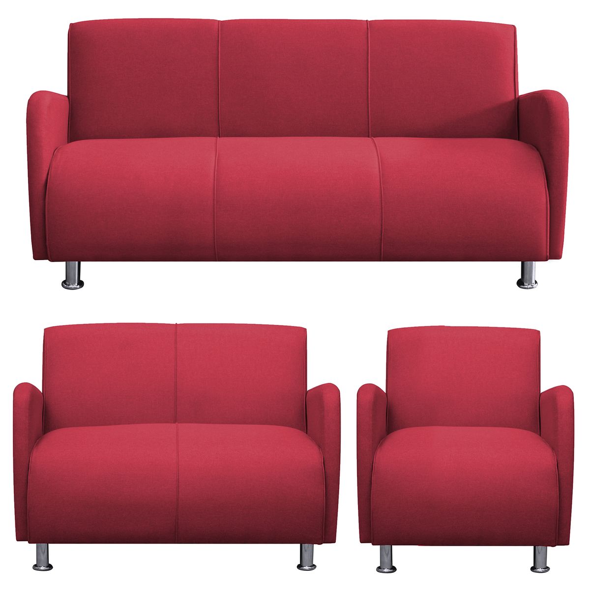 CASABELLA - JUEGO DE SALA 321 NAVIA ROJO