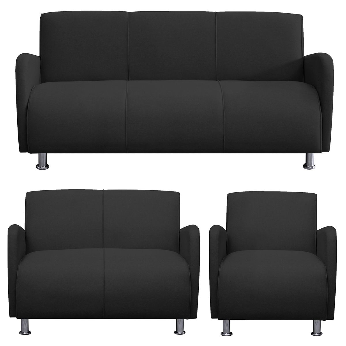 CASABELLA - JUEGO DE SALA 321 NAVIA NEGRO