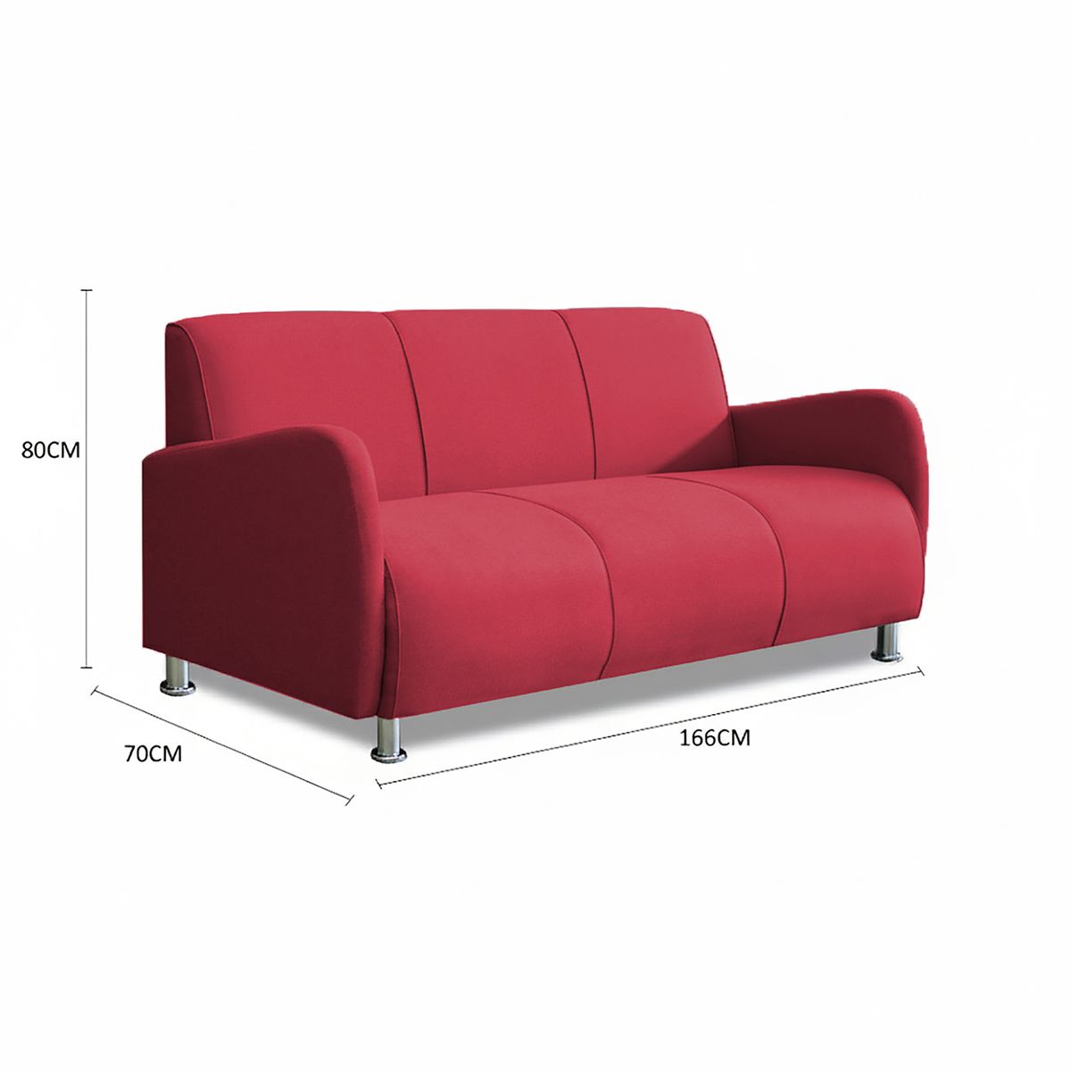 CASABELLA - SOFA 3CPS NAVIA ROJO