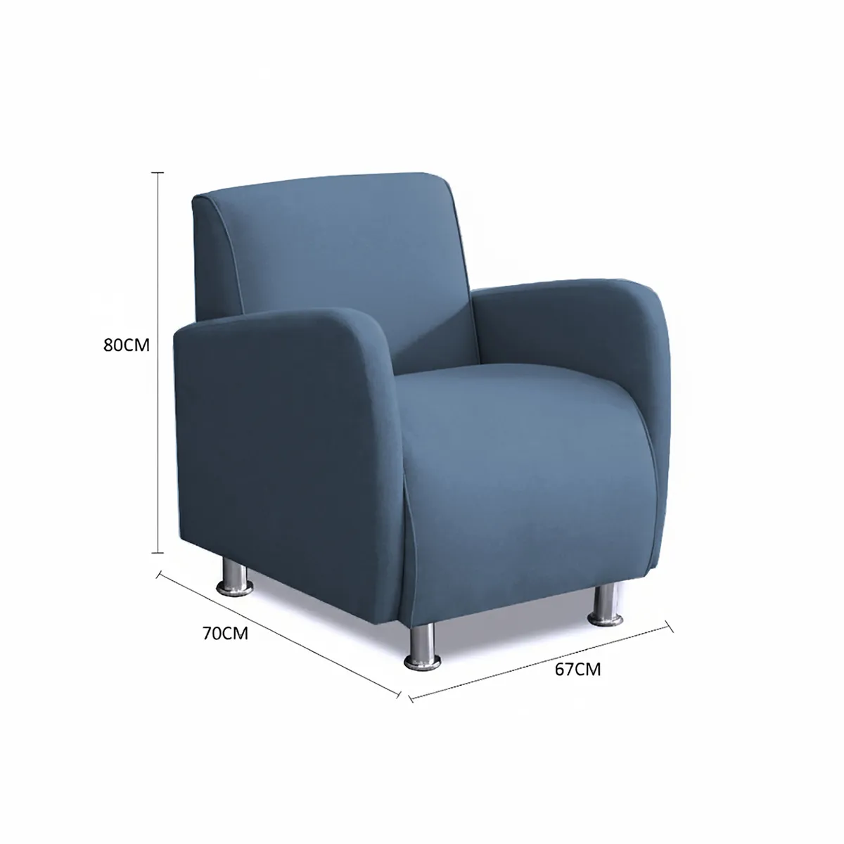 CASABELLA - SILLON 1CP NAVIA ACERO