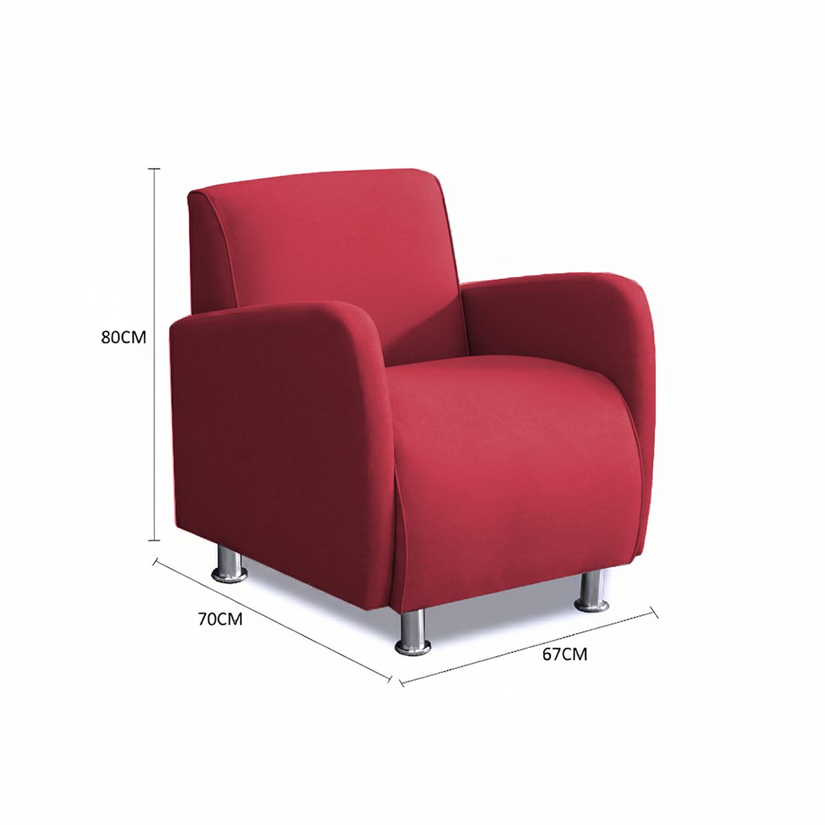 CASABELLA - SILLON 1CP NAVIA ROJO