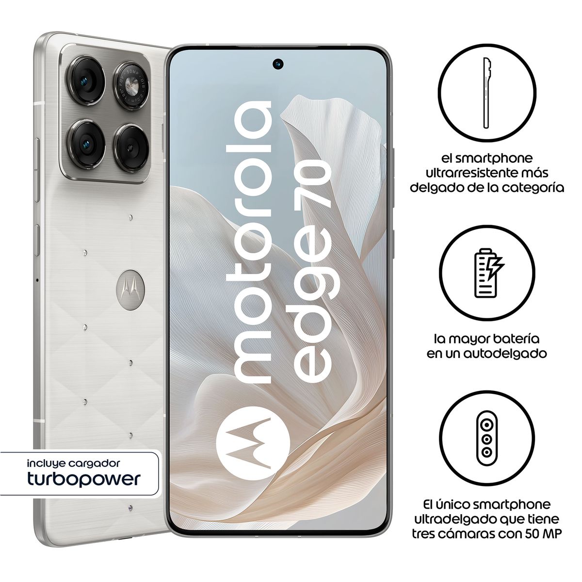 MOTOROLA - Smartphones Motorola Edge 70 12+512 Blanco