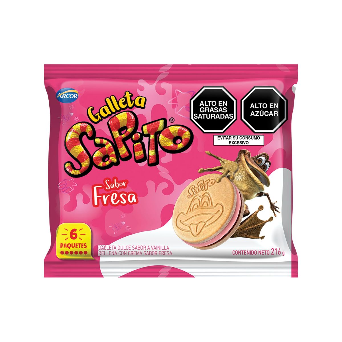 SAPITO - Galleta Sapito Fresa Bolsa 216 g