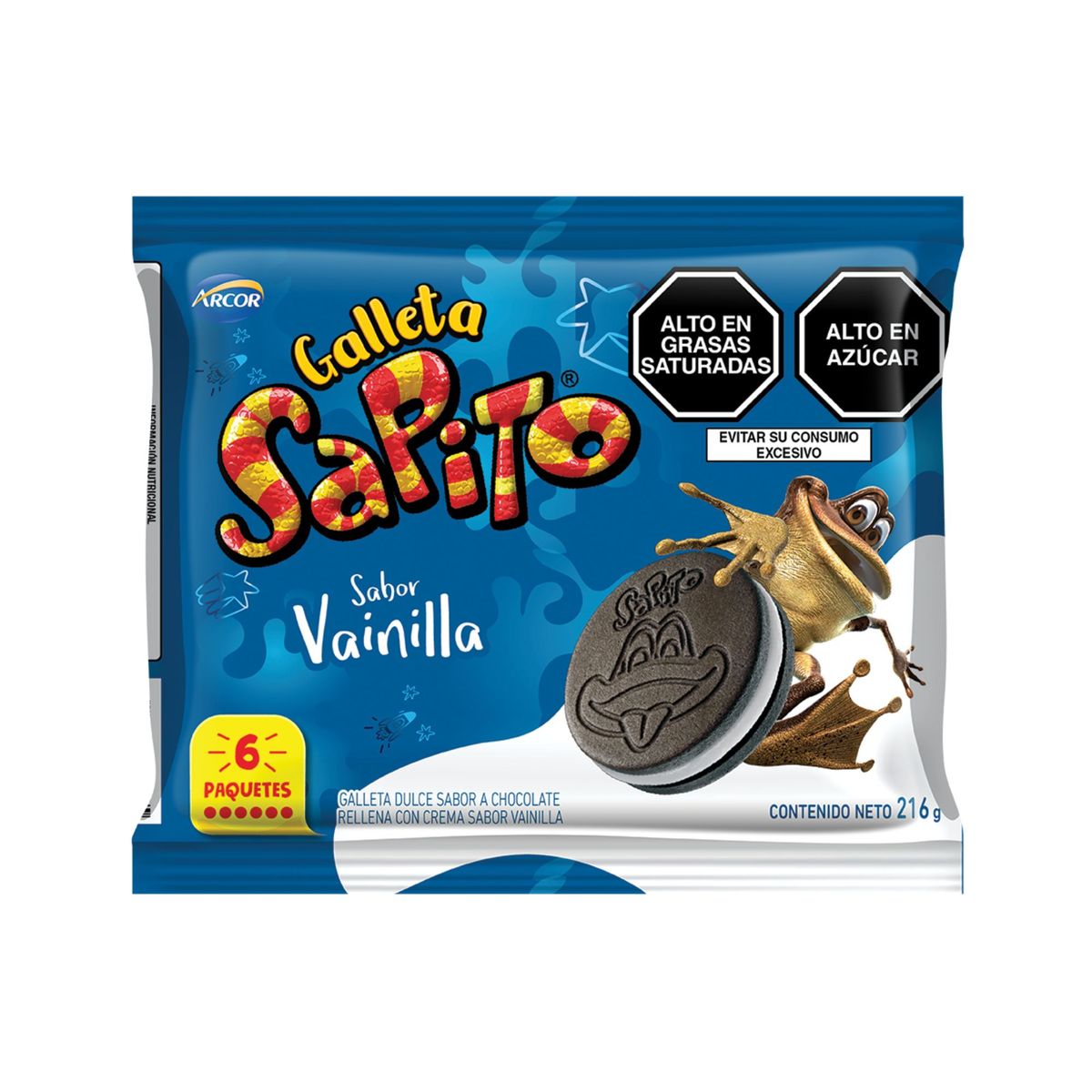 SAPITO - Galleta Sapito Vainilla Bolsa 216 g