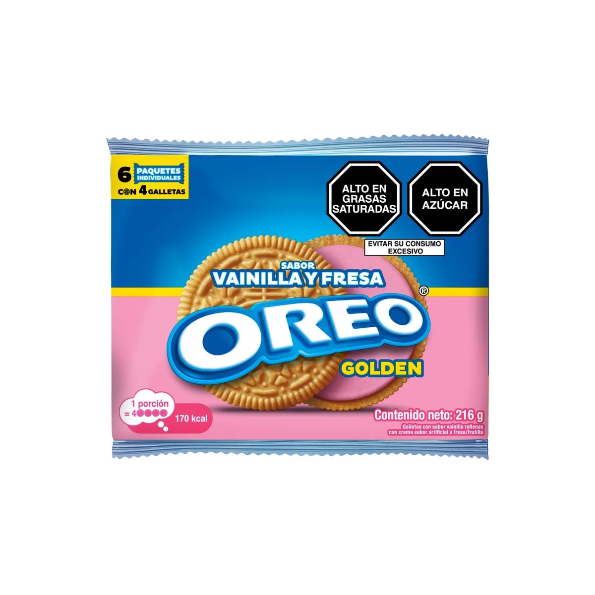 OREO - Galleta Oreo Vainilla y Fresa Sixpack Empaque 36 g