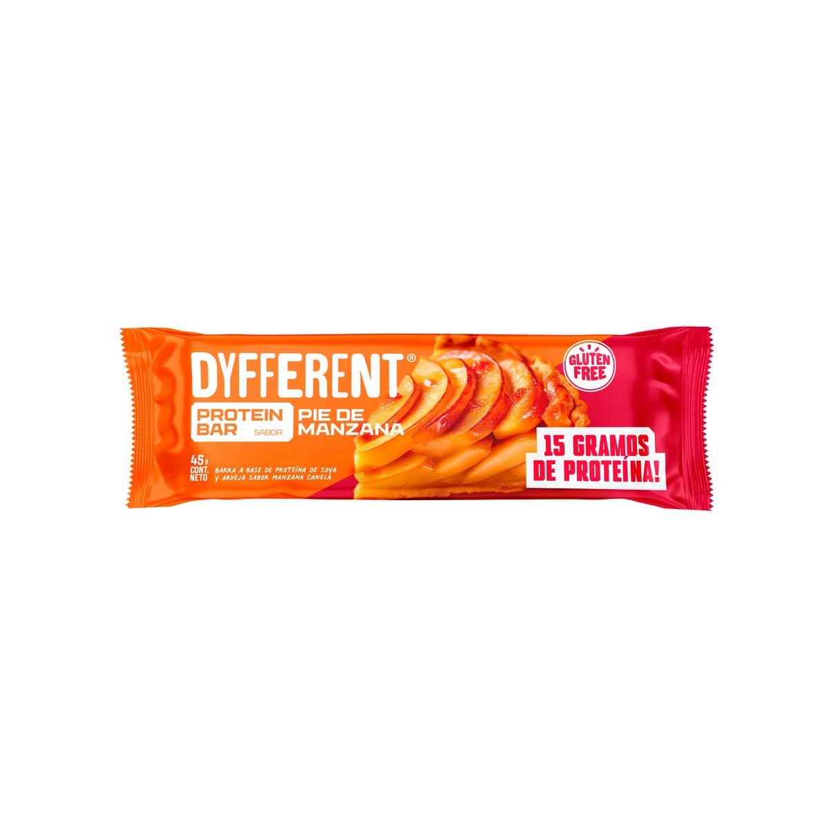 DYFFERENT - Barra de Proteína Dyfferent Pie de Manzana Empaque 45 g