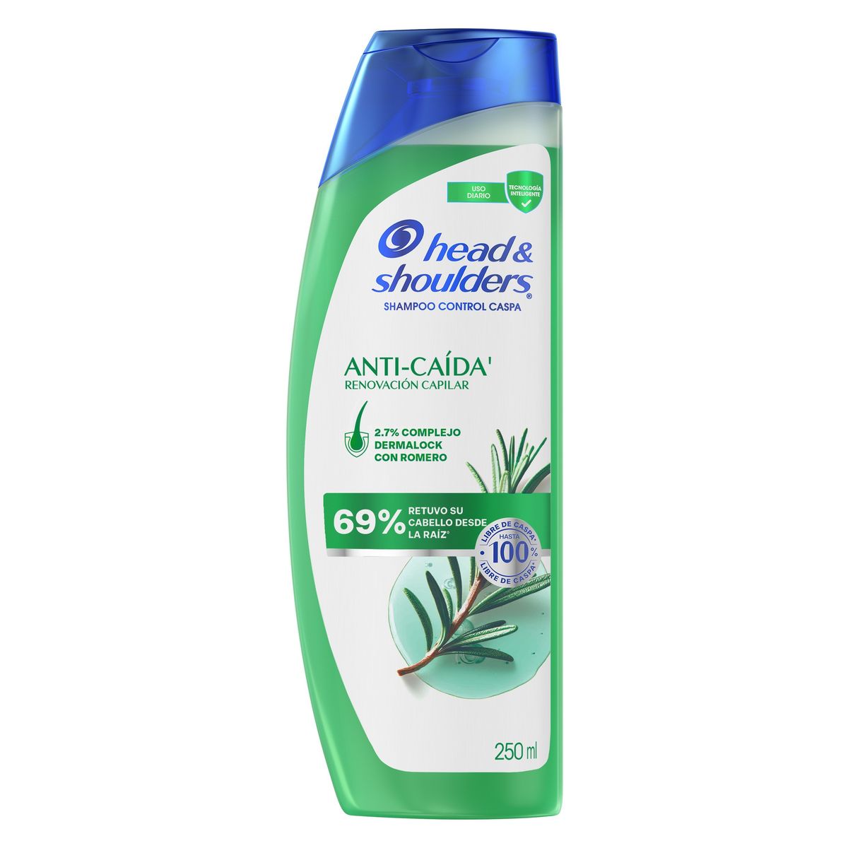 HEAD & SHOULDERS - Shampoo Head & Shoulders Romero Anticaída Botella 250 mL